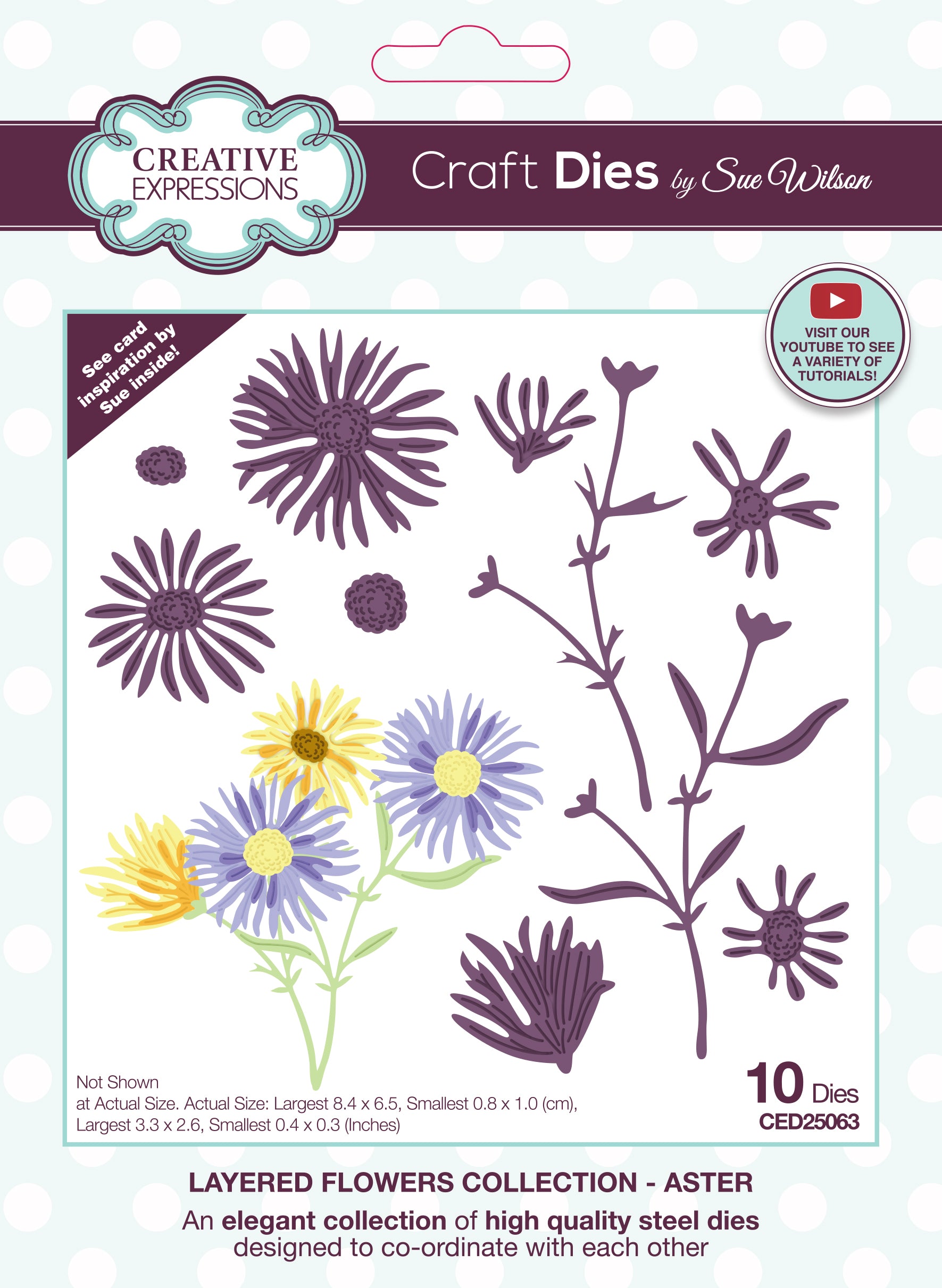 Creative Expressions Sue Wilson Layered Flowers Collection Aster Craft Die