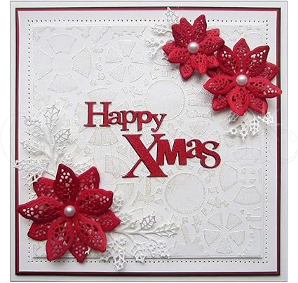 Creative Expressions Sue Wilson Festive Industrial Chic Poinsettia Craft Die