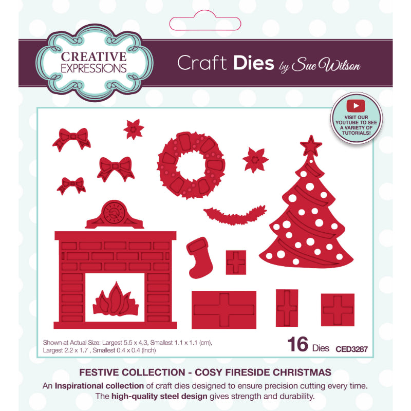 Creative Expressions Sue Wilson Festive Cosy Fireside Christmas Craft Die