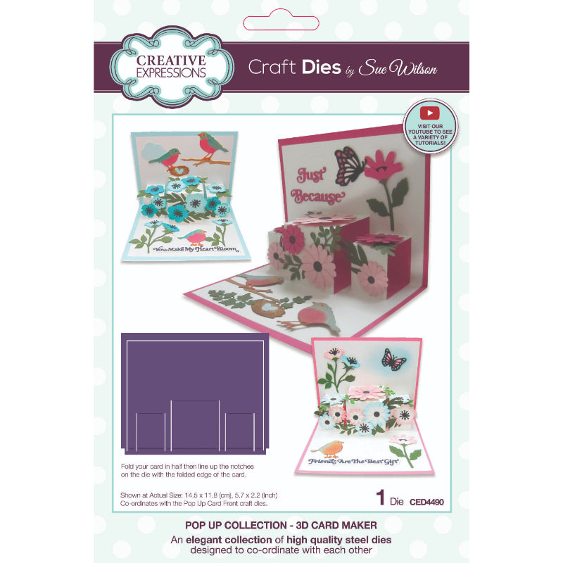 Creative Expressions Sue Wilson Pop Up 3D Card Maker Craft Die