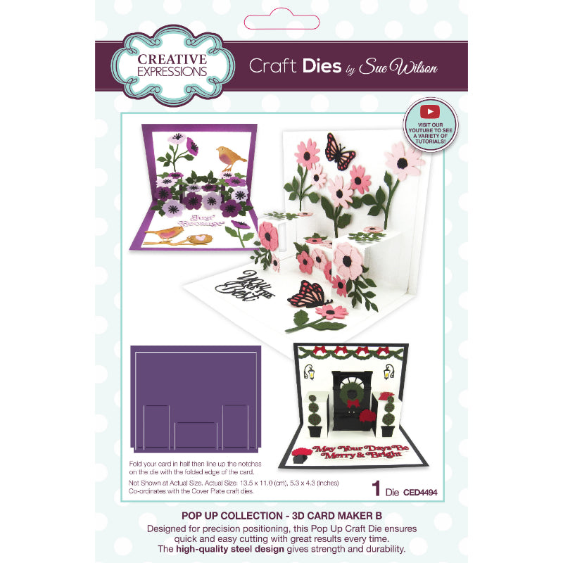 Creative Expressions Sue Wilson Pop Up 3D Card Maker B Craft Die