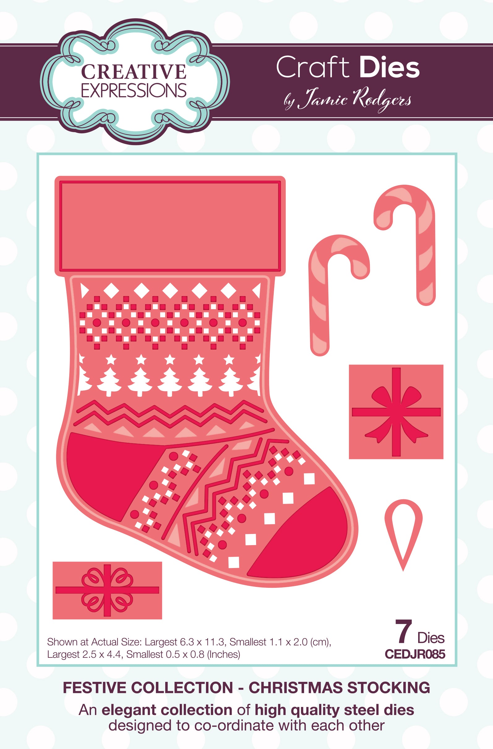 Creative Expressions Jamie Rodgers Christmas Stocking Craft Die