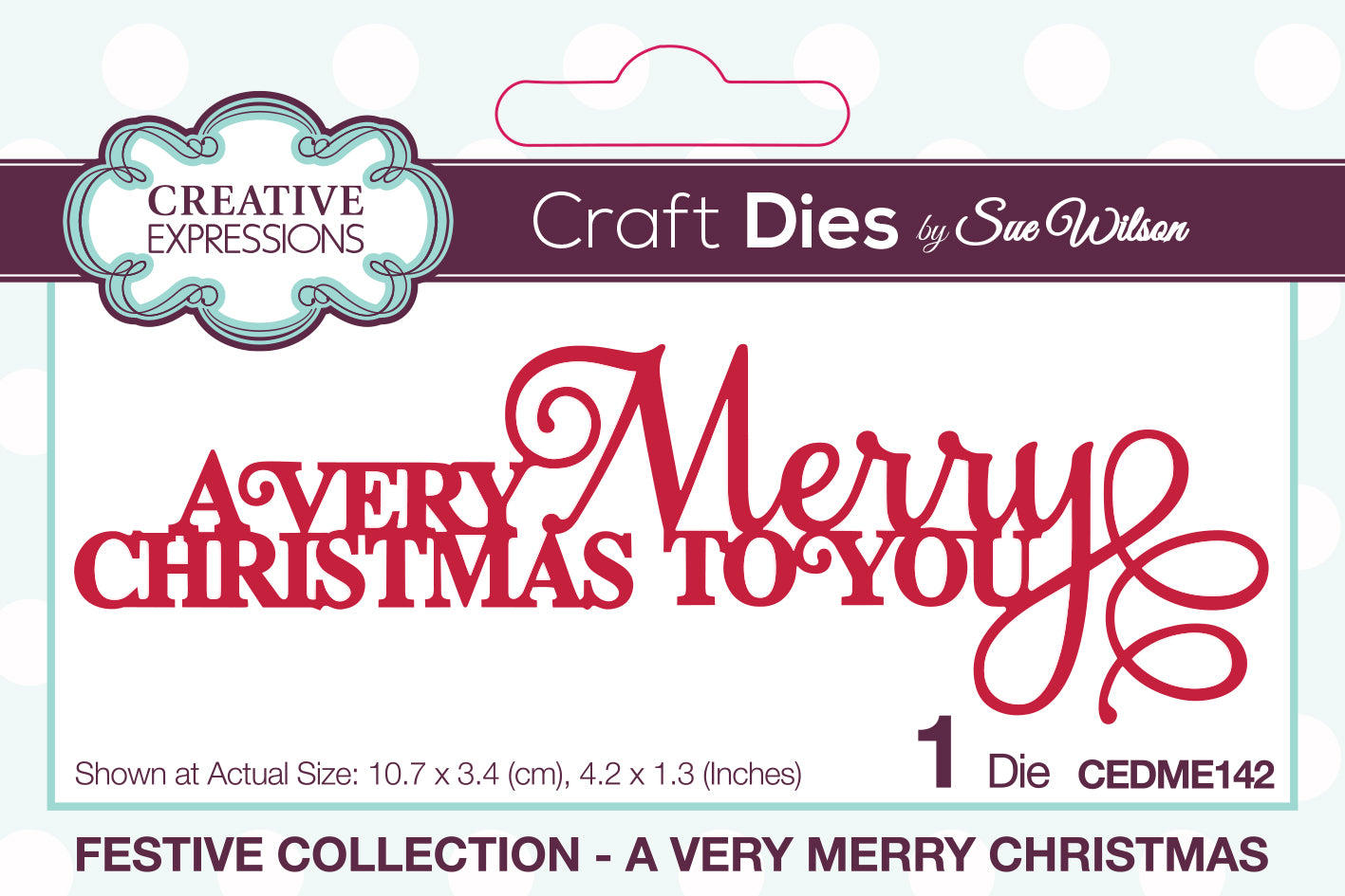 Creative Expressions Sue Wilson A Very Merry Christmas Craft Die