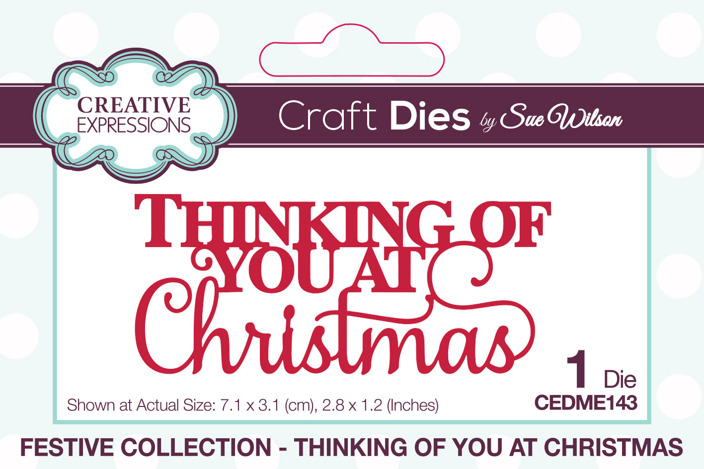 Creative Expressions Sue Wilson Thinking Of You At Christmas Craft Die