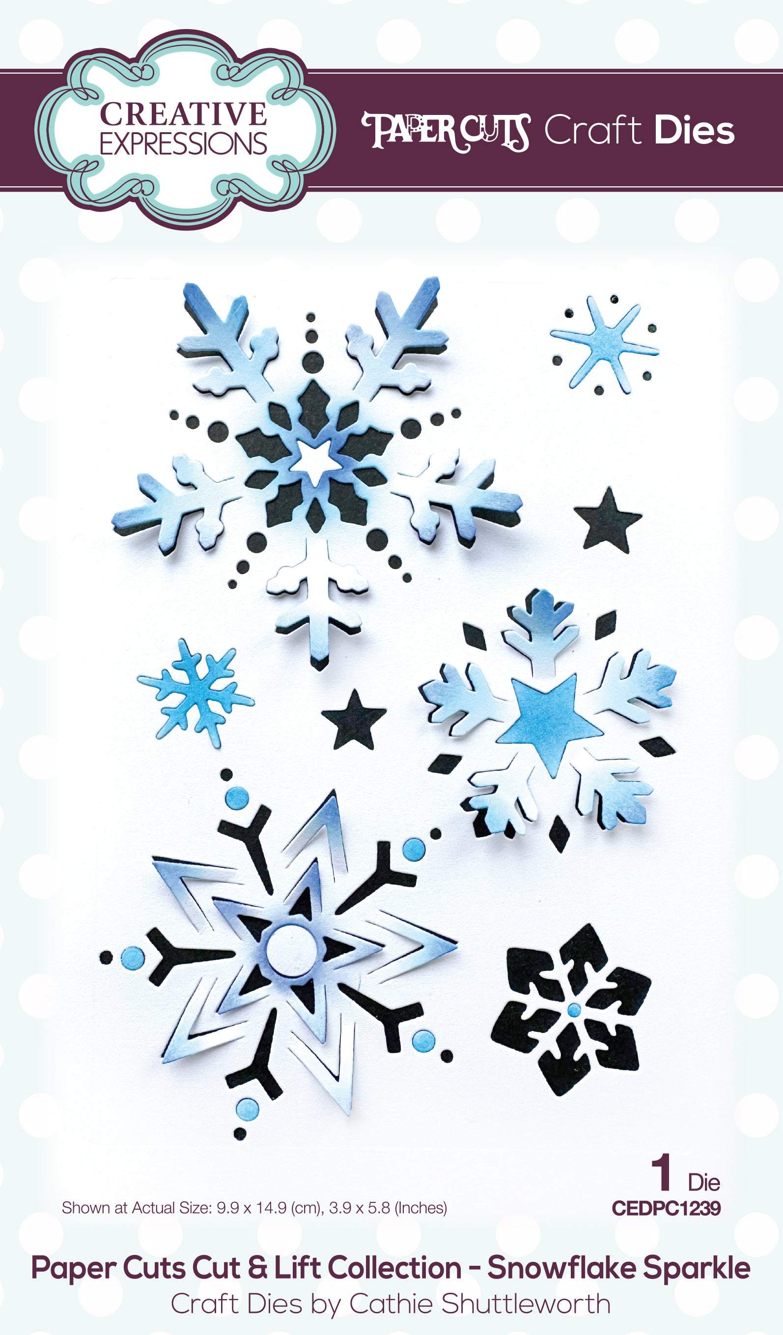 Creative Expressions Paper Cuts Cut & Lift Collection Snowflake Sparkle Craft Die