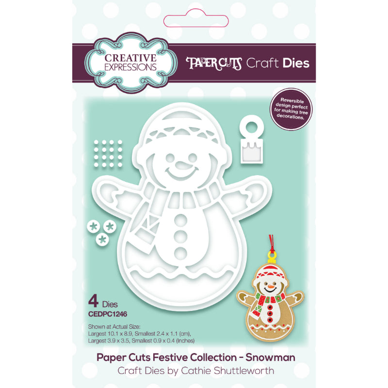 Creative Expressions Paper Cuts Festive Snowman Craft Die