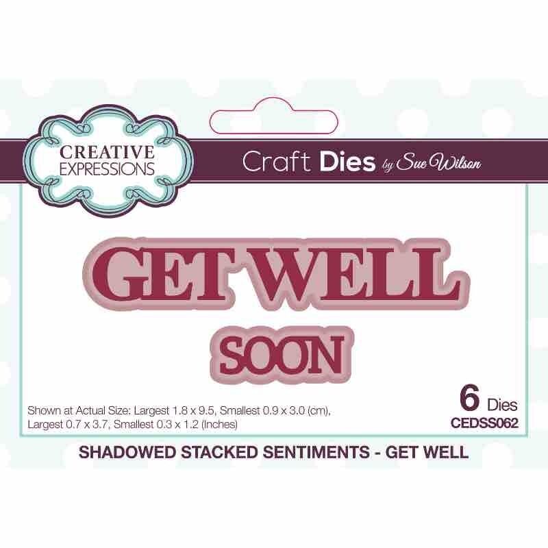 Creative Expressions Sue Wilson Get Well Stacked Sentiment Craft Die