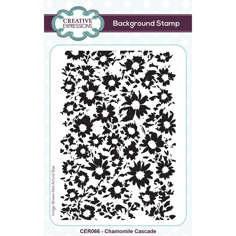 Creative Expressions Chamomile Cascade  5 1/2 in x 3 3/4 in Pre-Cut Rubber Stamp