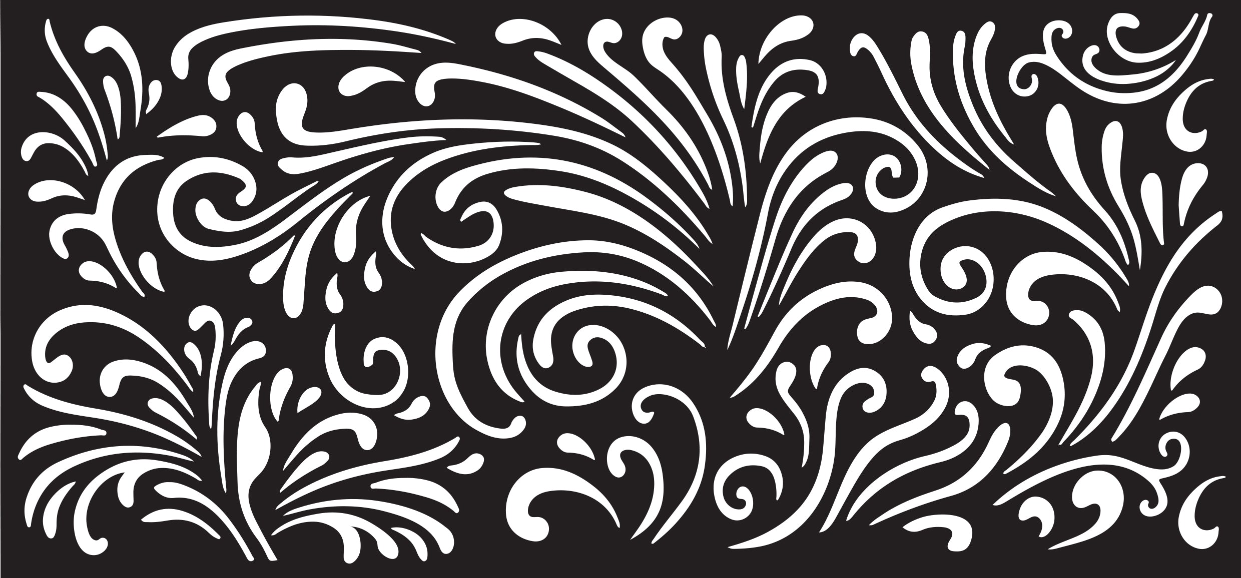 Creative Expressions Sam Poole Swirly Wallpaper 4 in x 8 in Stencil