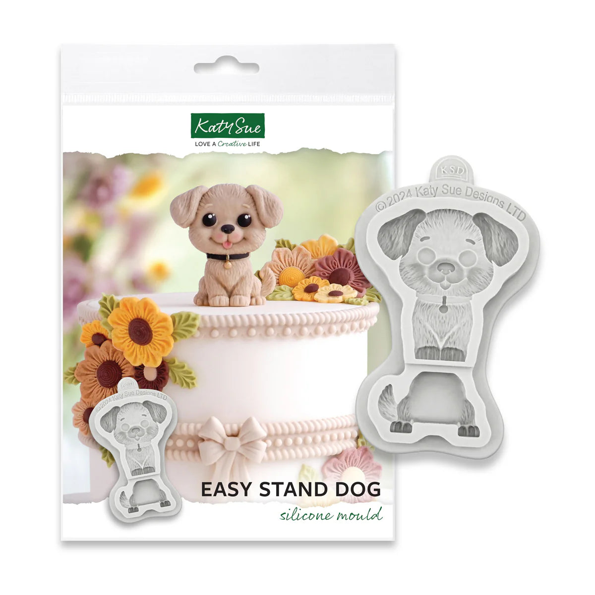 Katy Sue Easy Stand Dog Silicone Mould