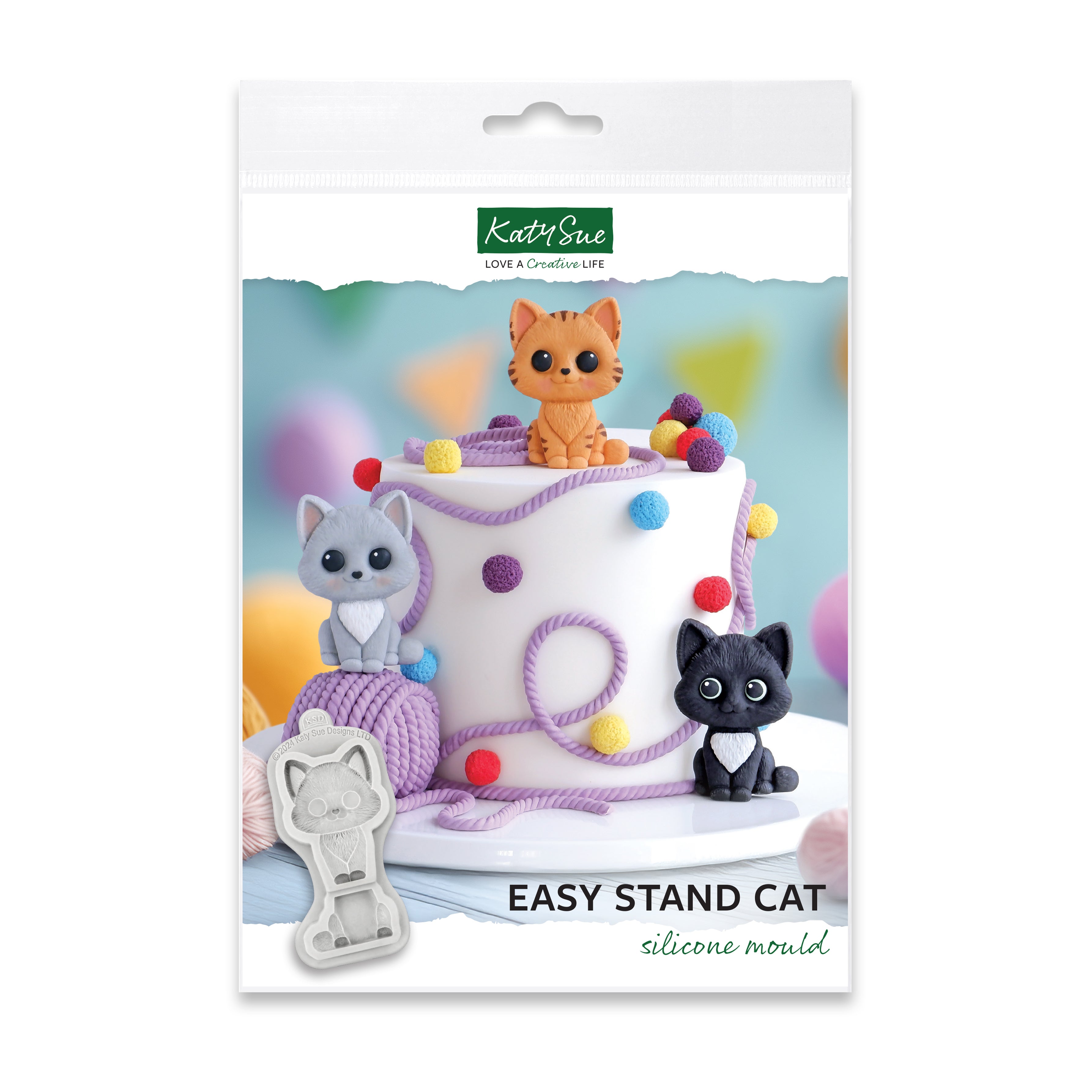 Katy Sue Easy Stand Cat Silicone Mould