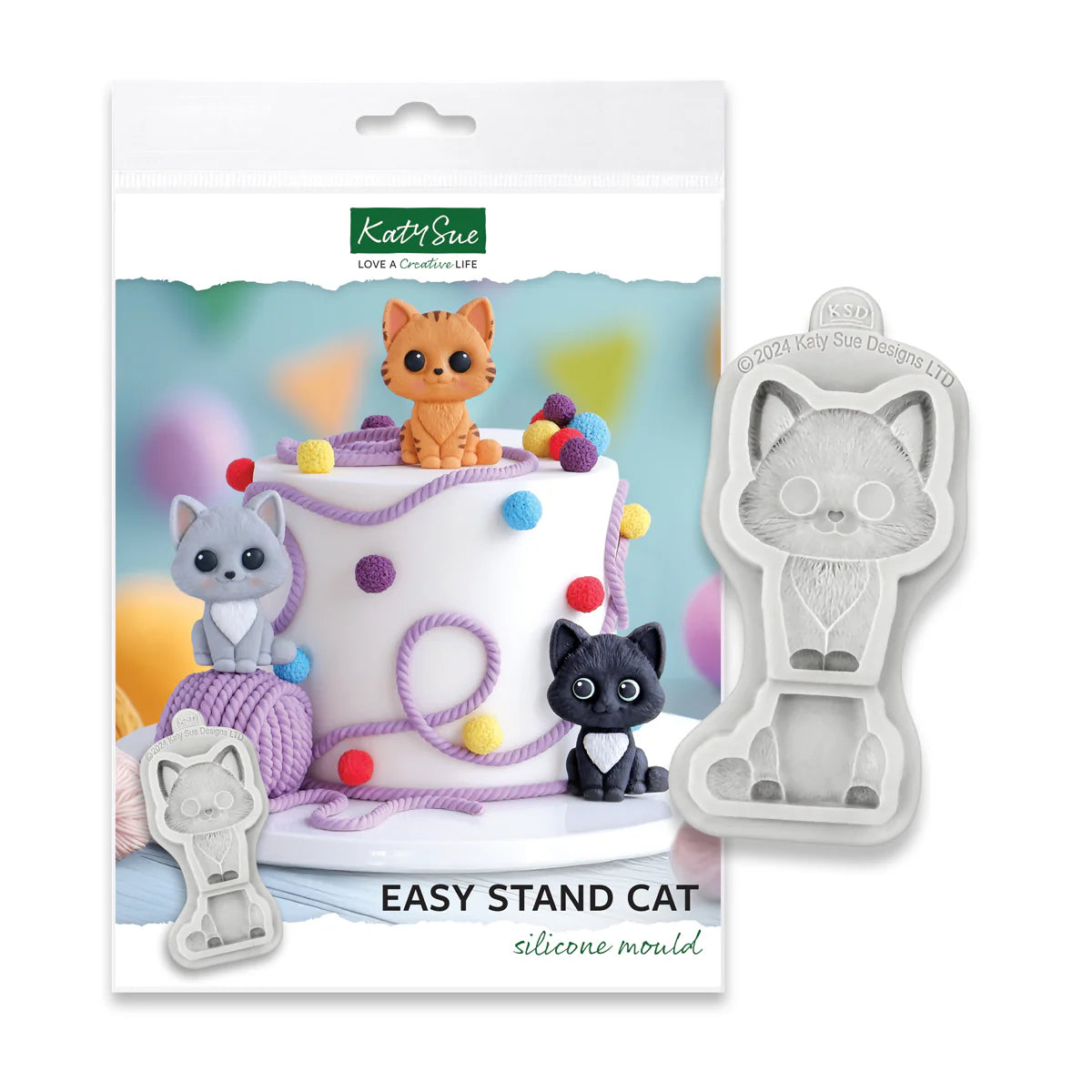 Katy Sue Easy Stand Cat Silicone Mould