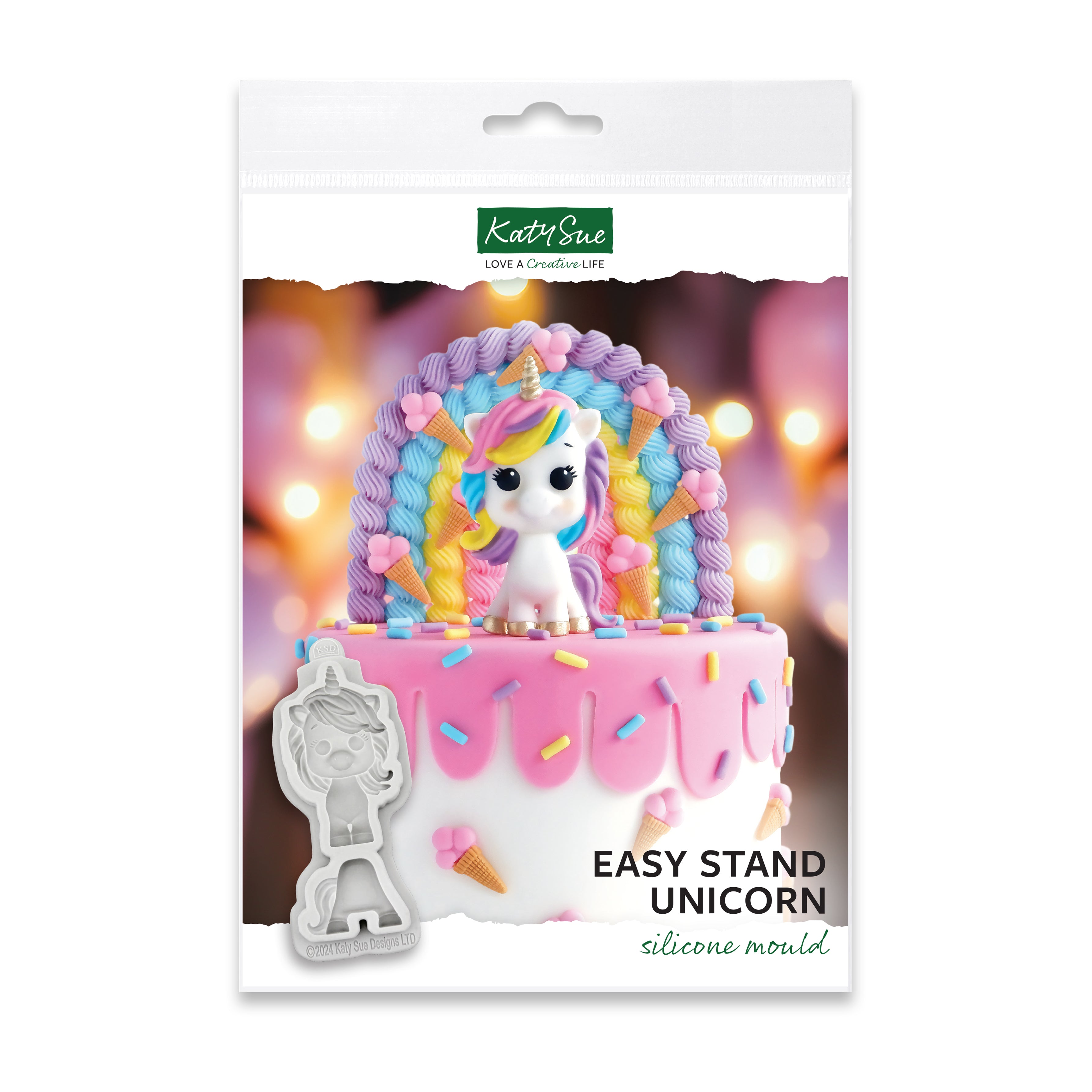 Katy Sue Easy Stand Unicorn Silicone Mould