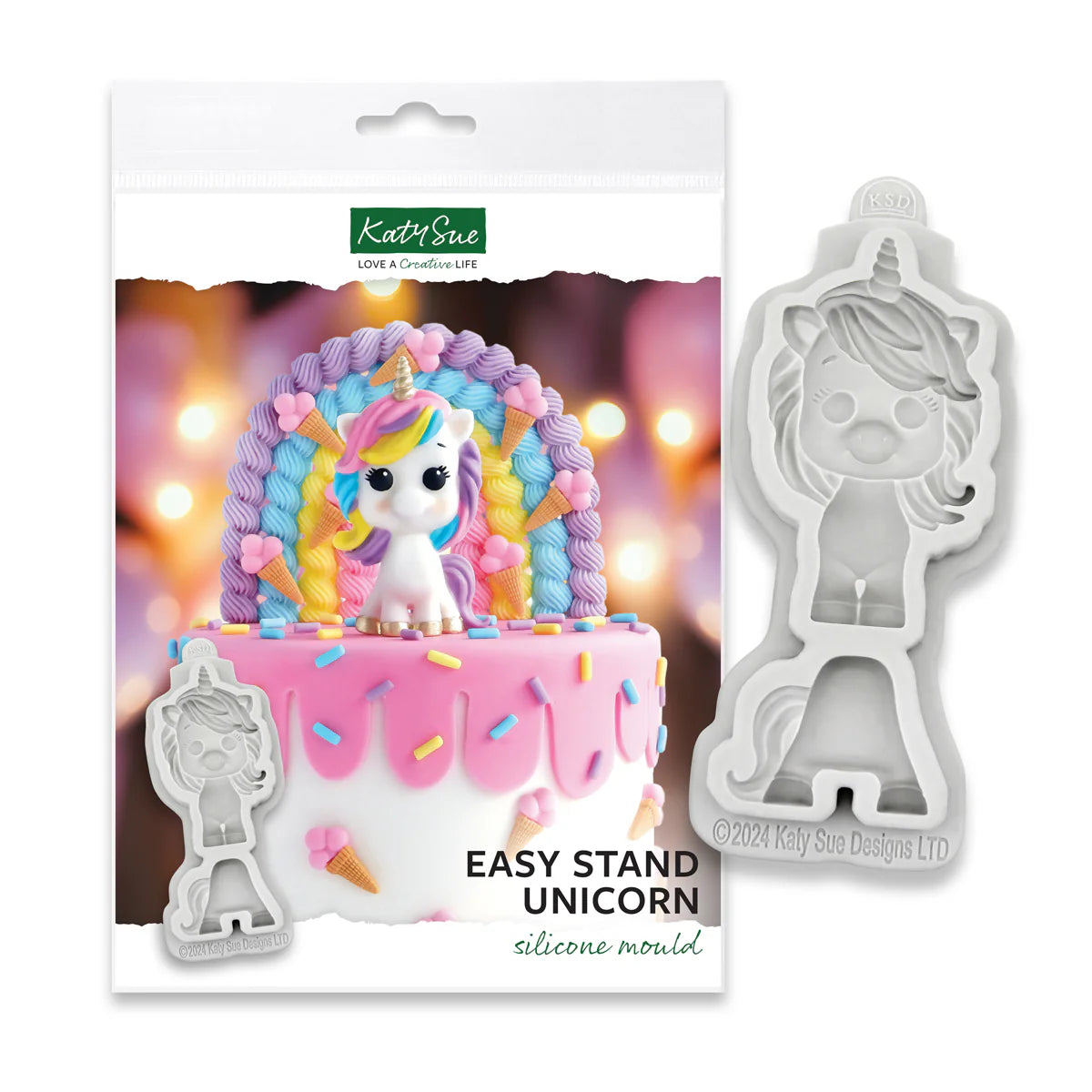 Katy Sue Easy Stand Unicorn Silicone Mould