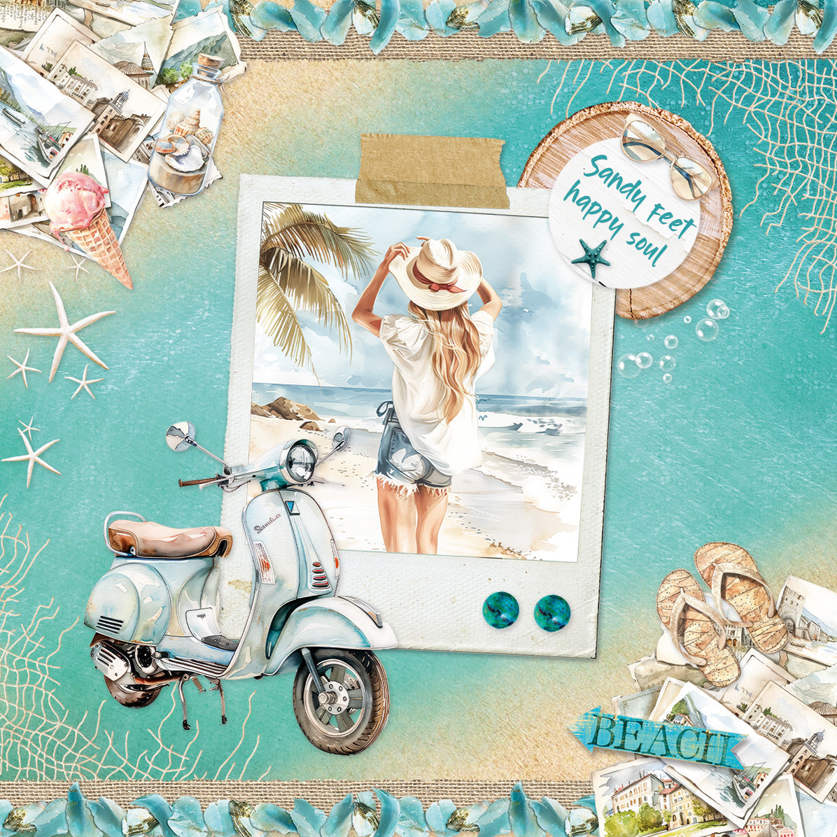 SL Card Making Pad Summer Celebration Essentials 14 Sheets