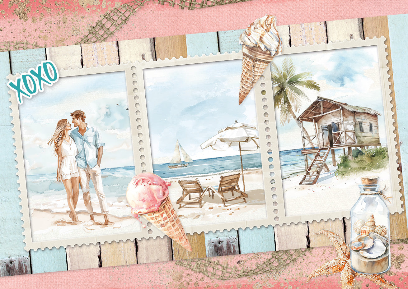 SL Card Making Pad Summer Celebration Essentials 14 Sheets