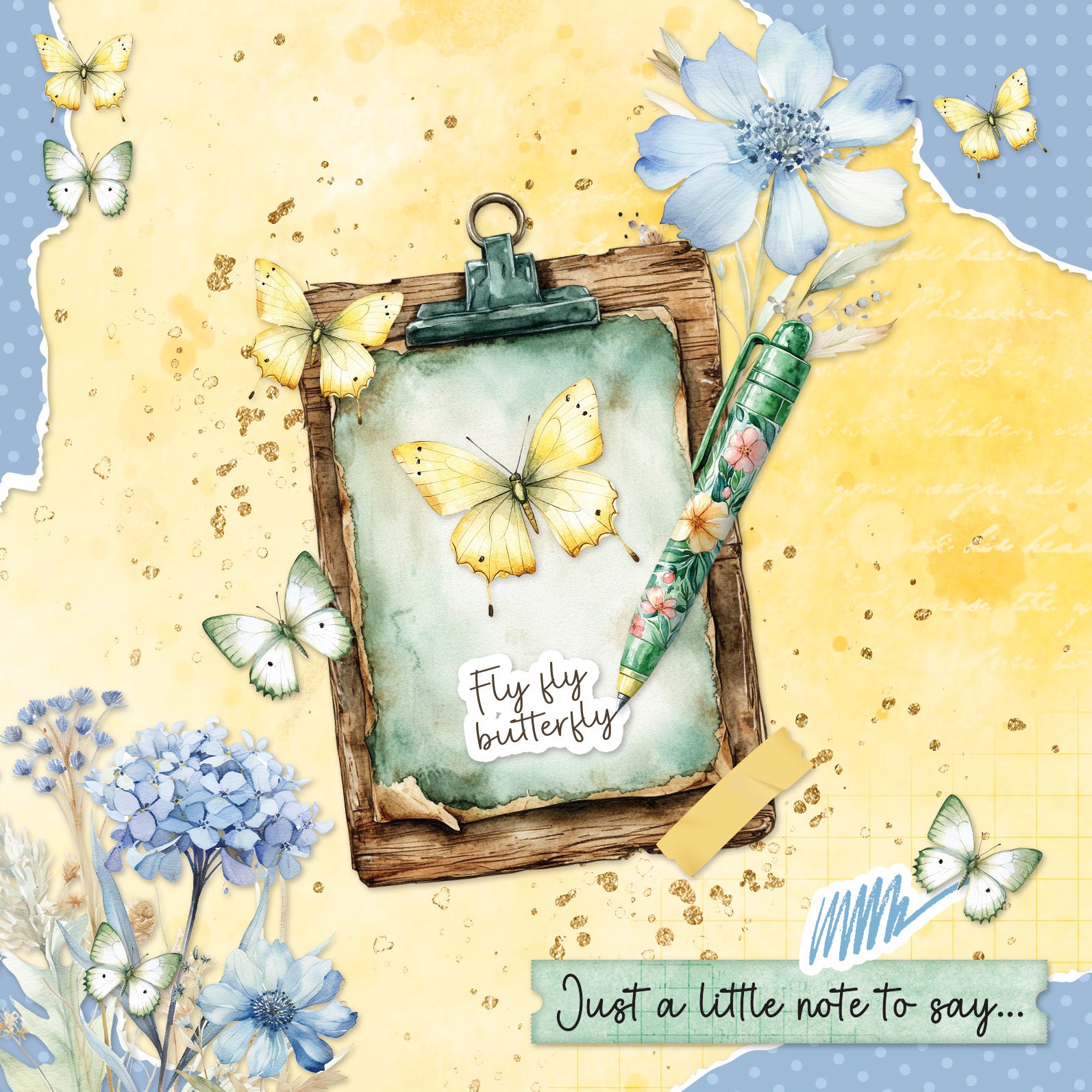 SL Card Making Pad Butterflies Essentials 14 Sheets