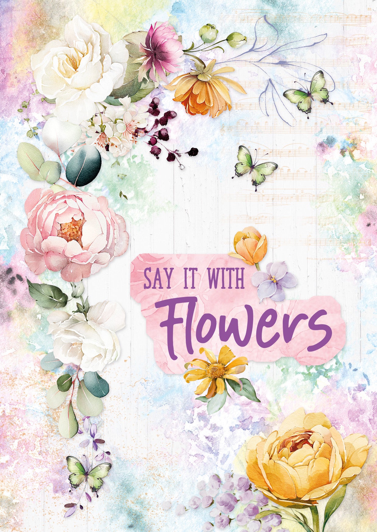 SL Card Making Pad Flowers Essentials 14 Sheets