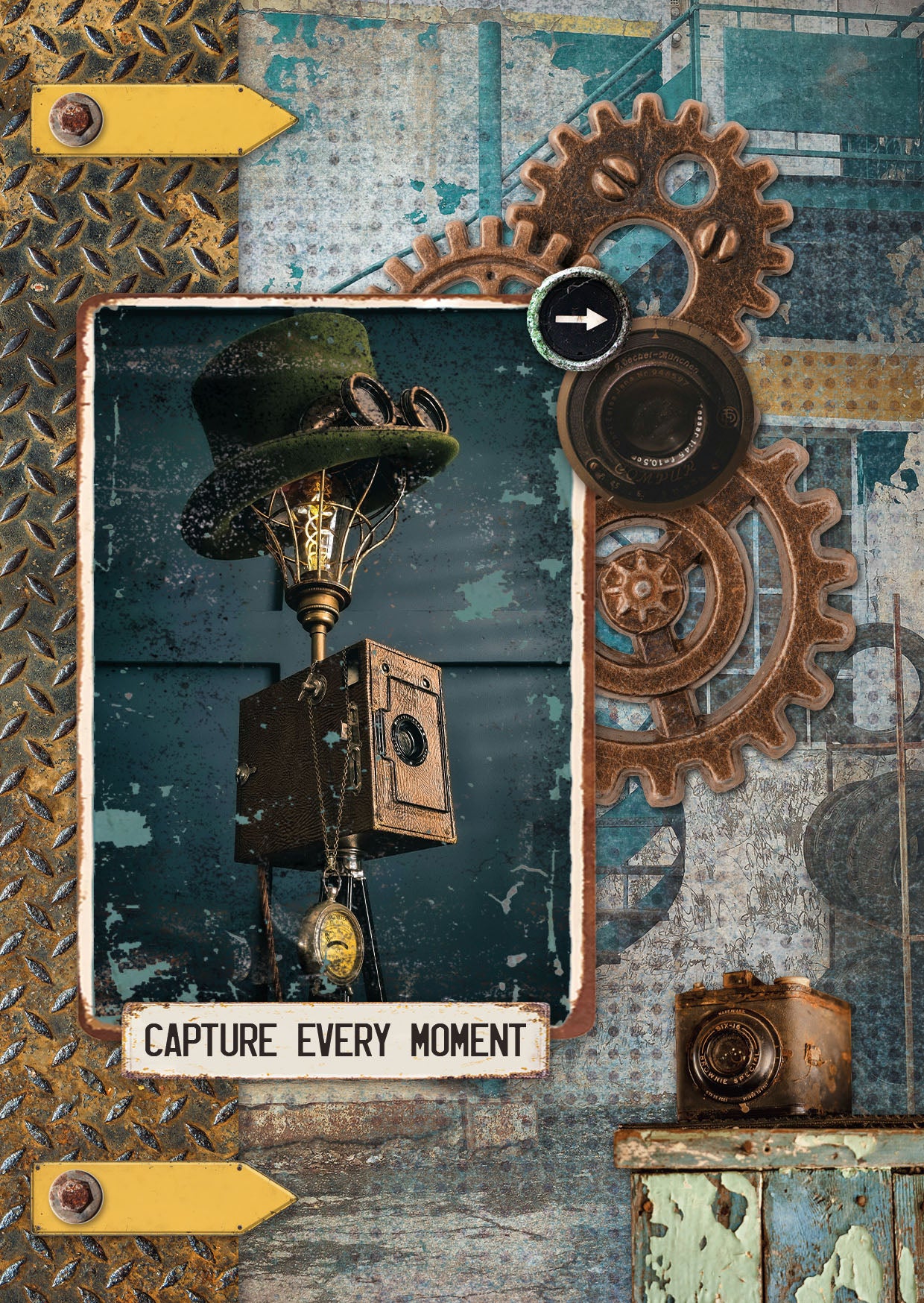 SL Cardmaking Pad Gearhead Workshop Essentials 14 Sheets