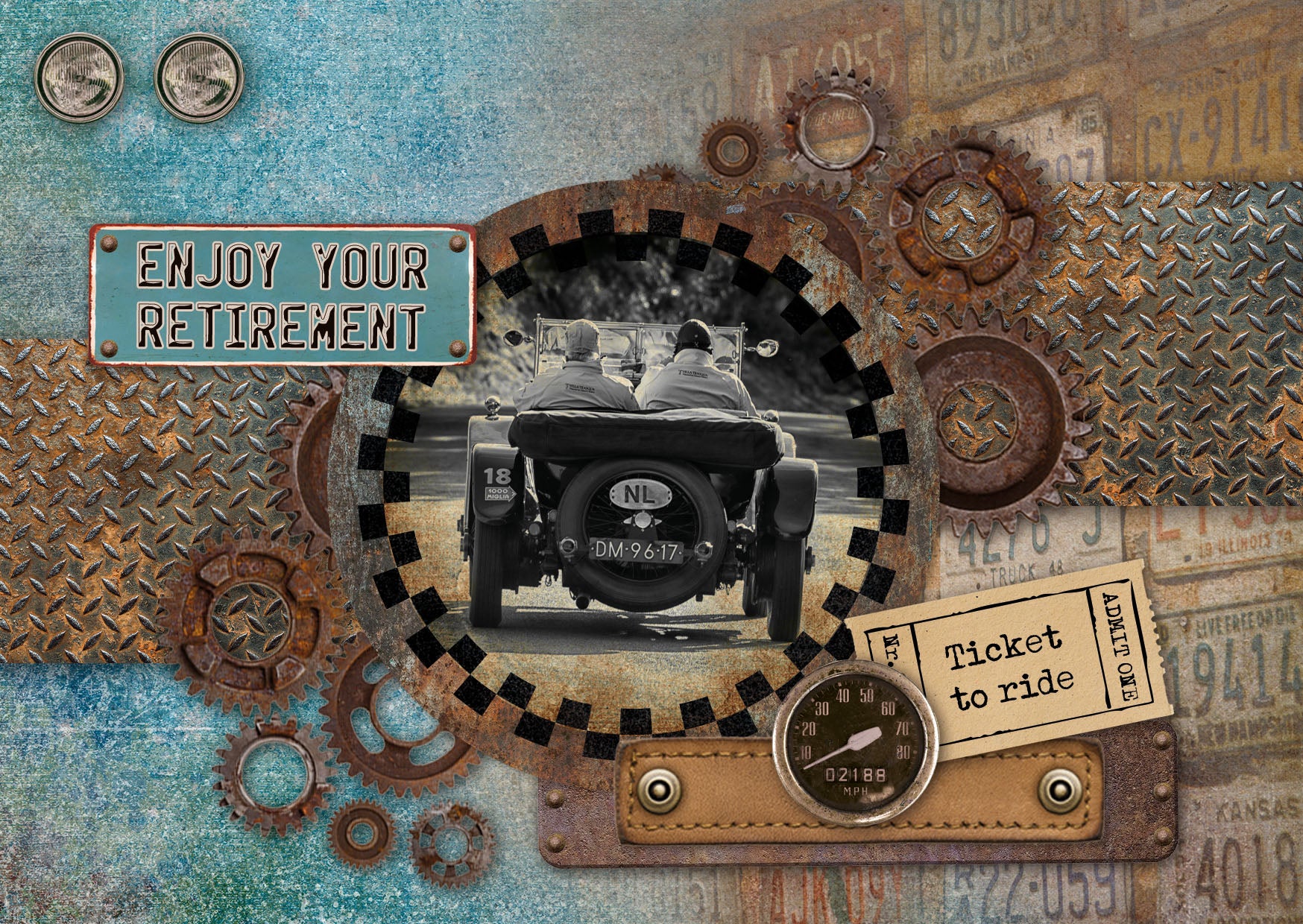 SL Cardmaking Pad Gearhead Workshop Essentials 14 Sheets