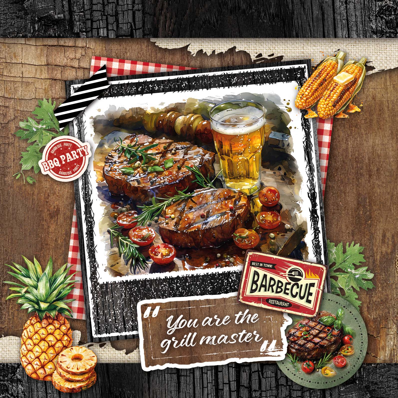 SL Cardmaking Pad BBQ Party Essentials 14 Sheets