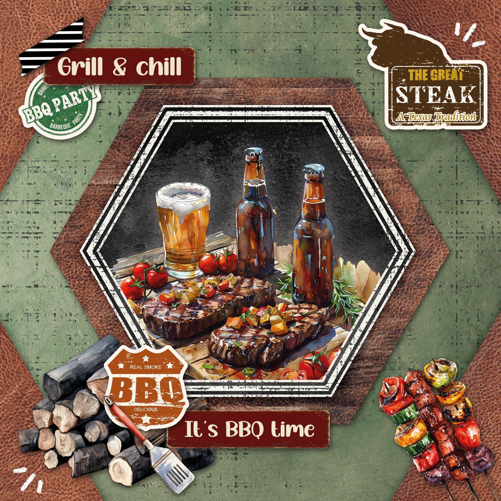 SL Cardmaking Pad BBQ Party Essentials 14 Sheets