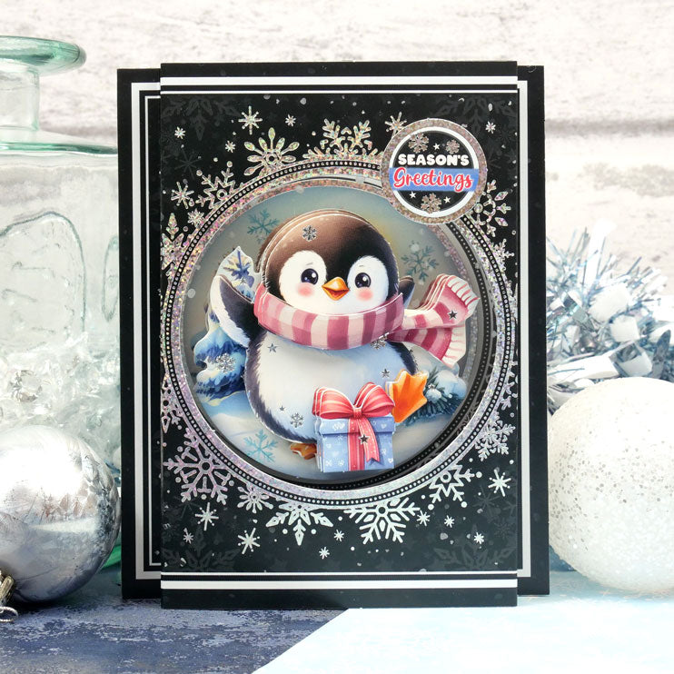 Delightful Penguins Decoupage Card Kit