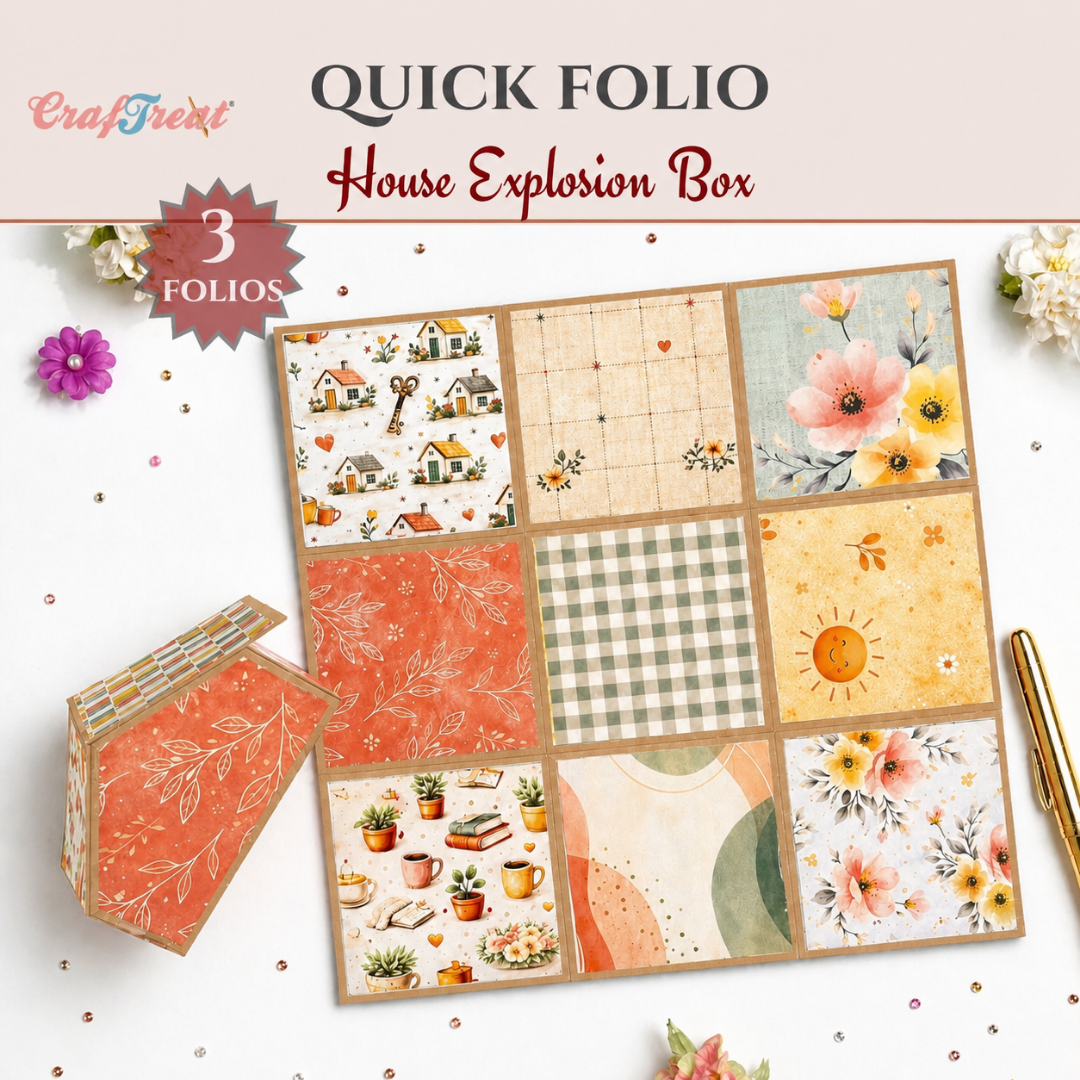 CrafTreat Quick Folio - House Explosion Box   
