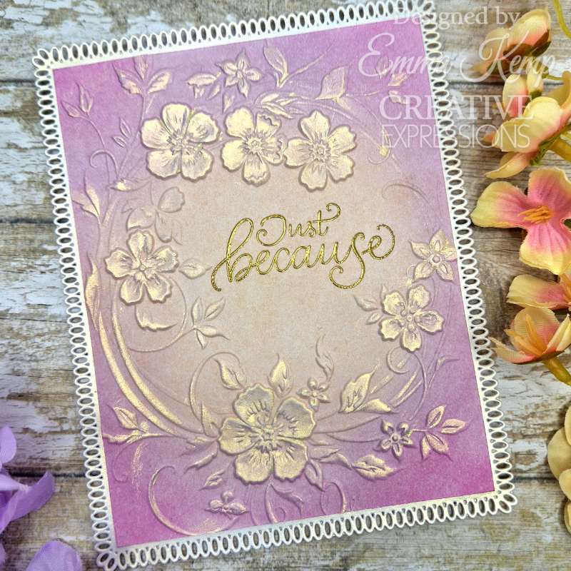 Creative Expressions Blossom Wreath Companion Colouring Stencils 6 in x 8 in Set of 2