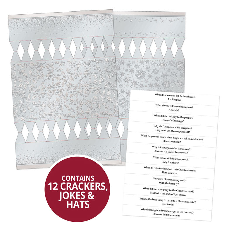 Luxury Christmas Crackers - Silver Shimmer