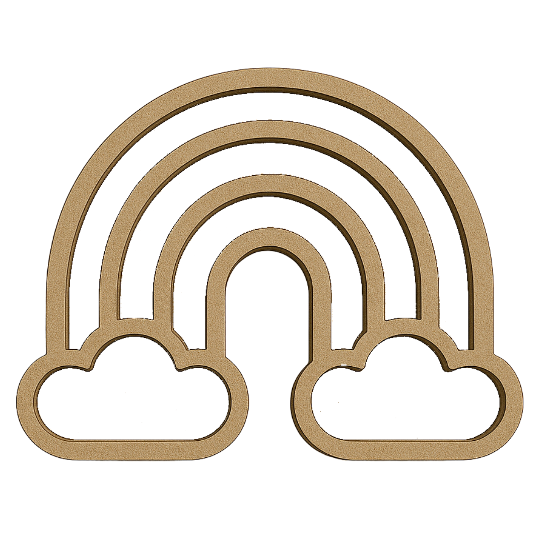 CrafTreat 3D Shaker Chipboard - Rainbow