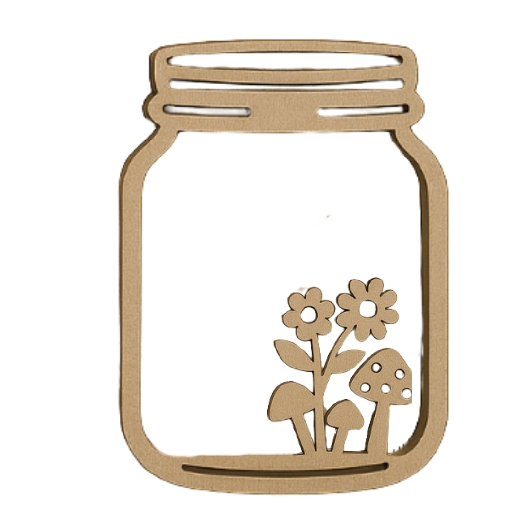 CrafTreat 3D Shaker Chipboard - Mason Jar
