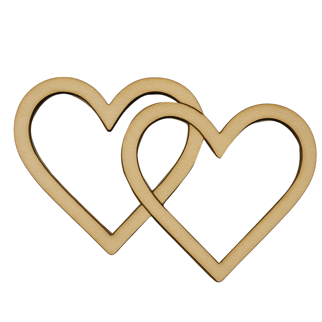 CrafTreat 3D Shaker Chipboard - Interlocked Hearts