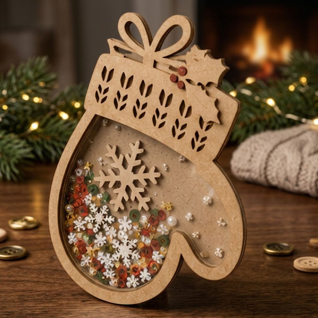 CrafTreat 3D Shaker Chipboards - Mittens