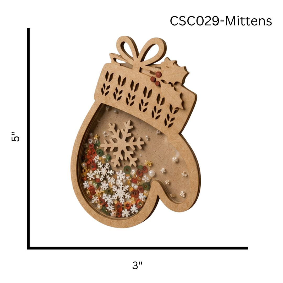 CrafTreat 3D Shaker Chipboards - Mittens