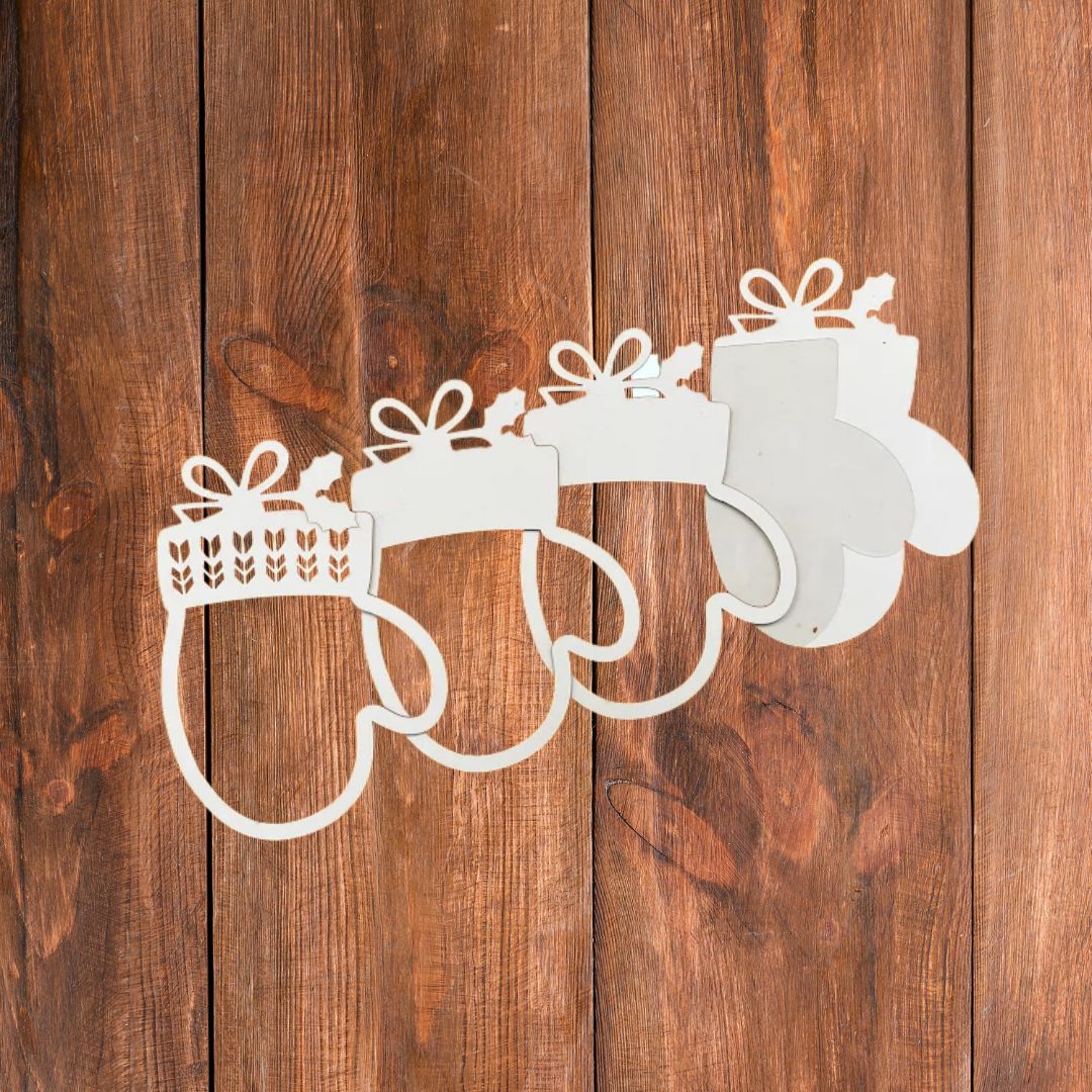 CrafTreat 3D Shaker Chipboards - Mittens