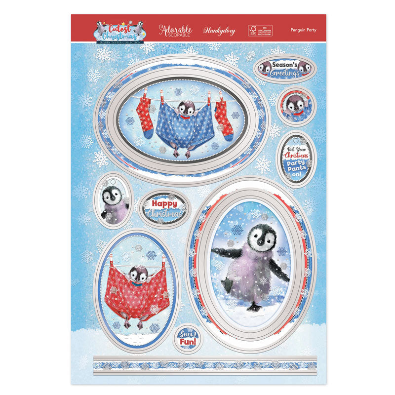 Penguin Party Luxury Topper Set