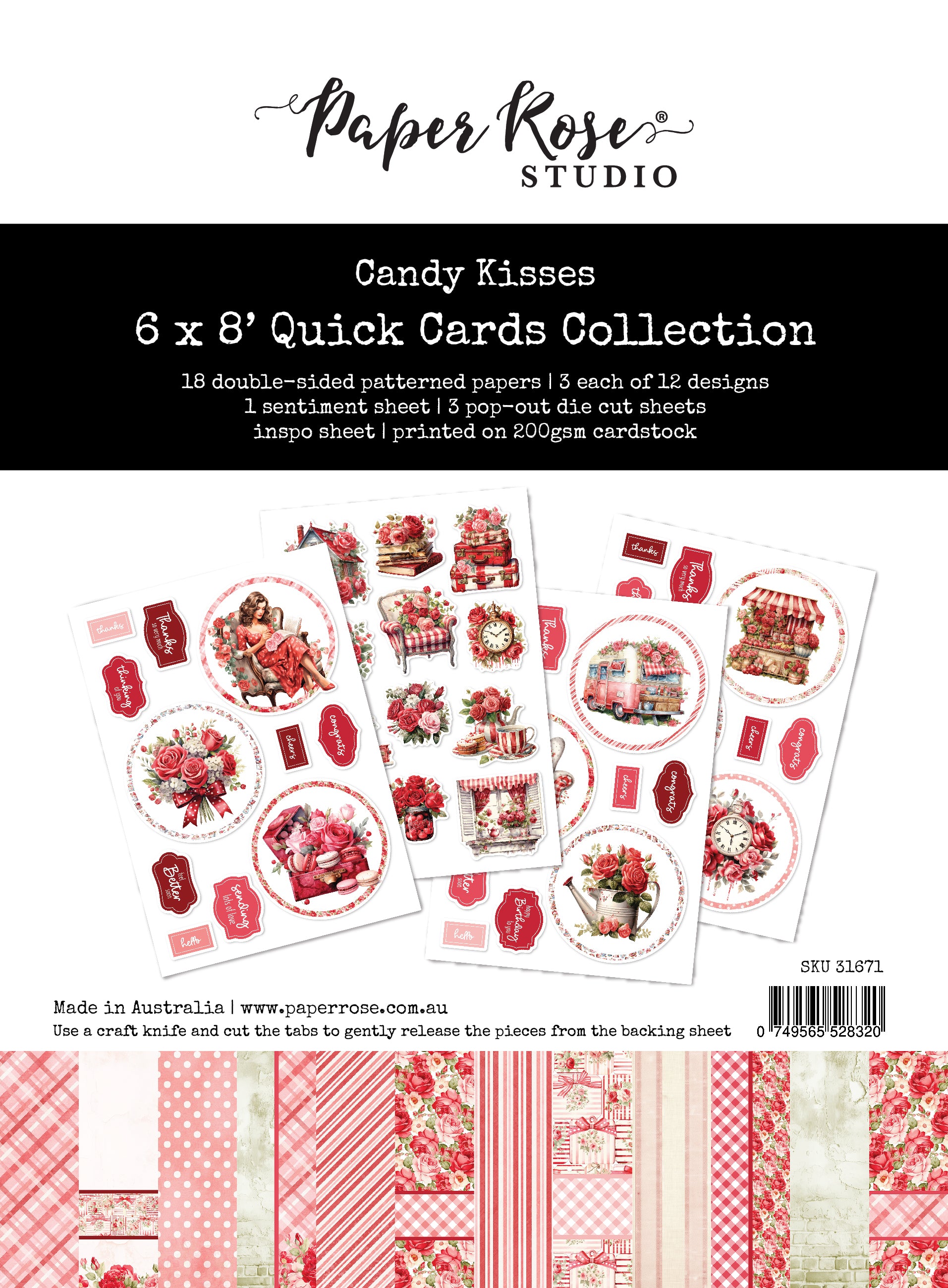 Candy Kisses 6x8" Quick Cards Collection 31671