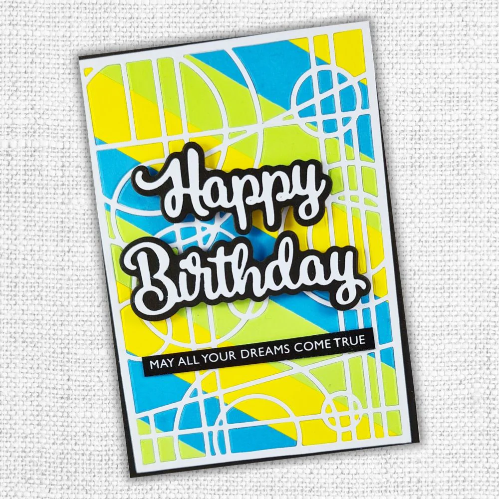 Happy Birthday Large Layered Metal Cutting Die 16874