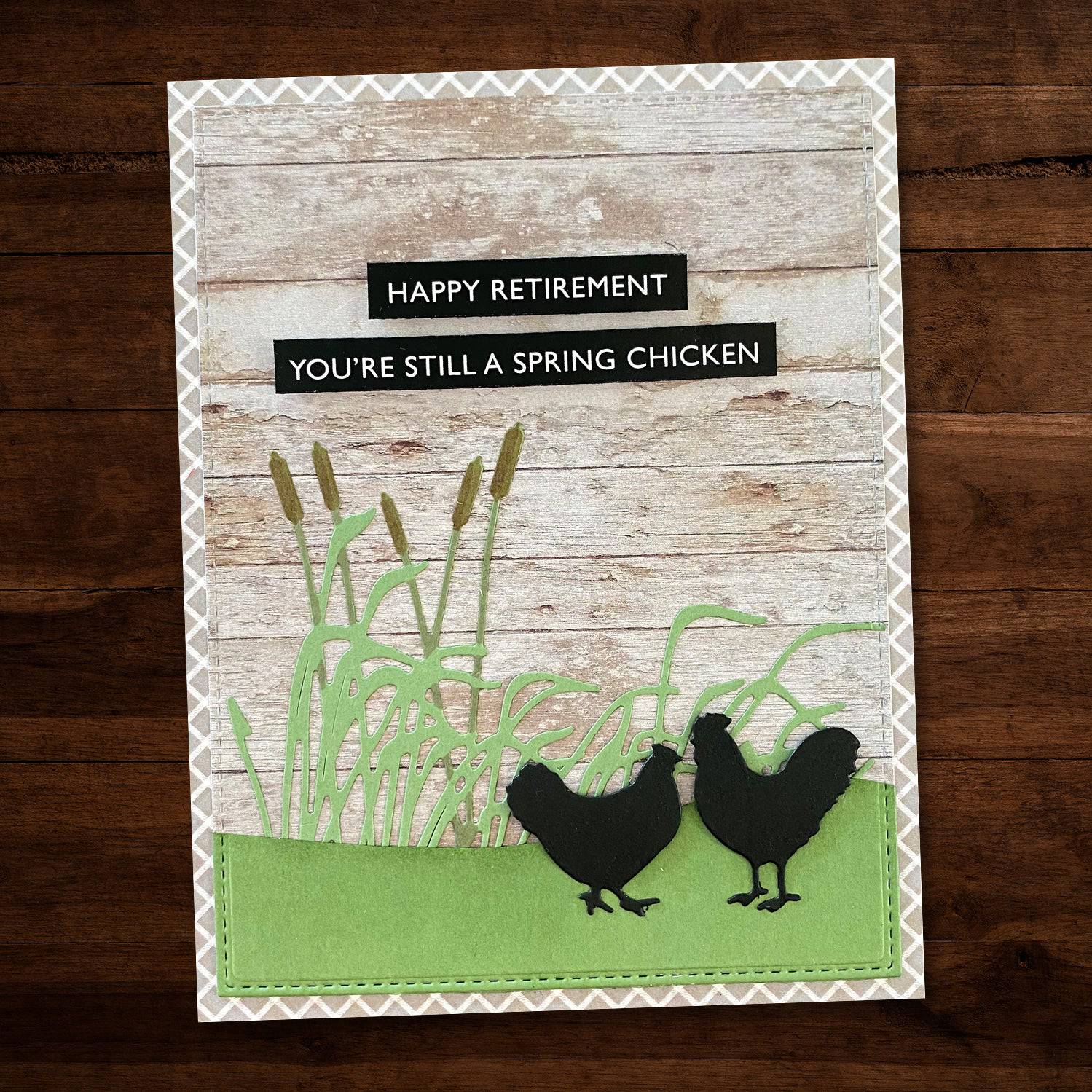 Cattails & Grass Border Metal Cutting Die 18664