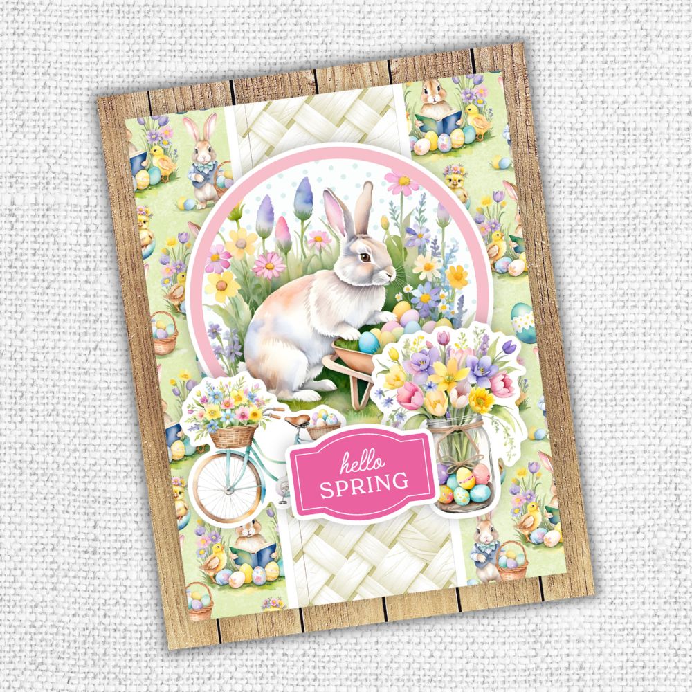 Hop Into Spring 6x8" Tags & Tickets Embossed Die Cuts 36163