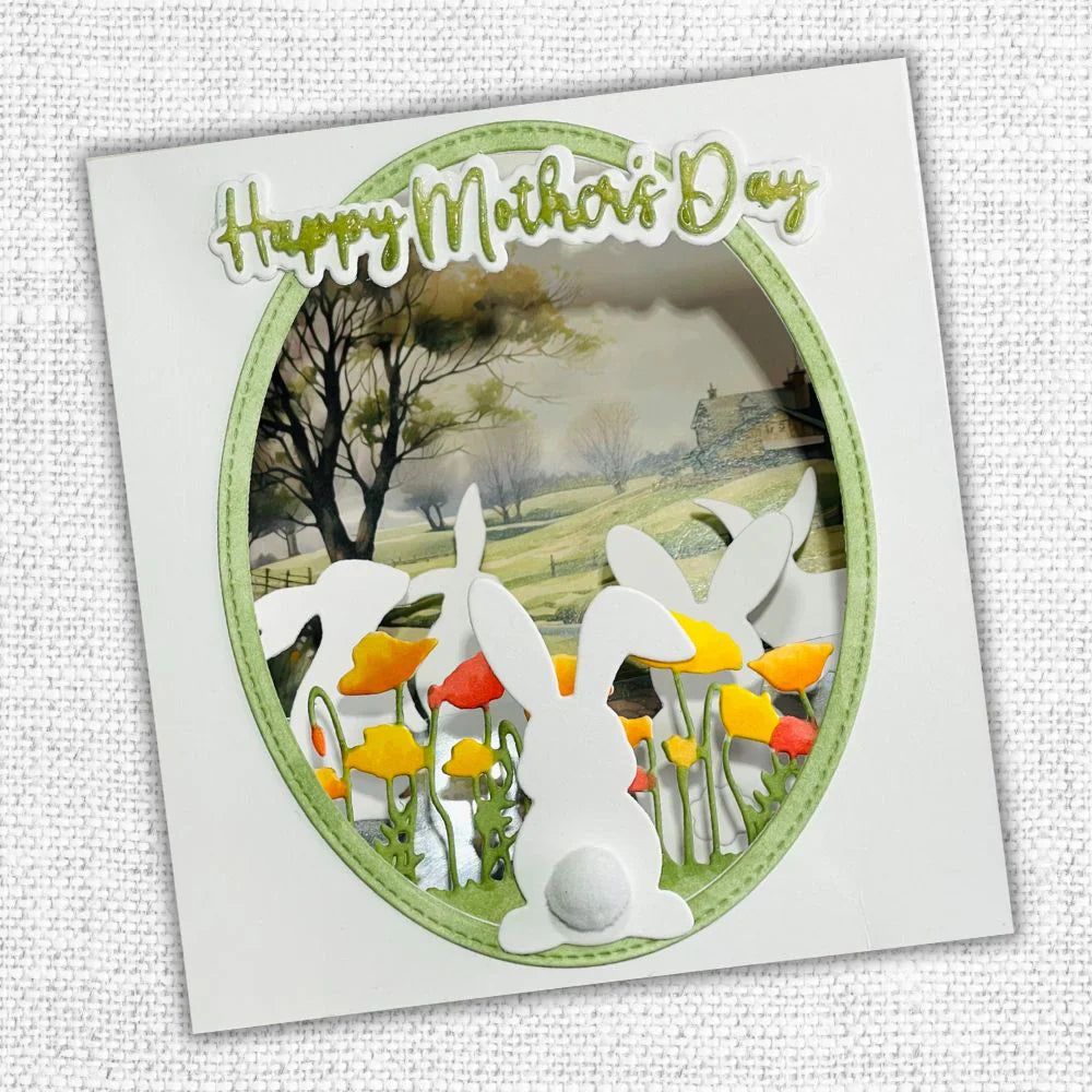 Poppy Field Border Metal Cutting Die 18640