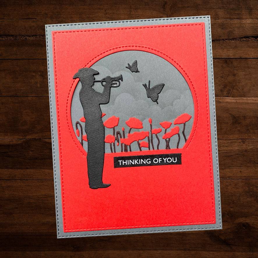 Poppy Field Circle Metal Cutting Die 18643