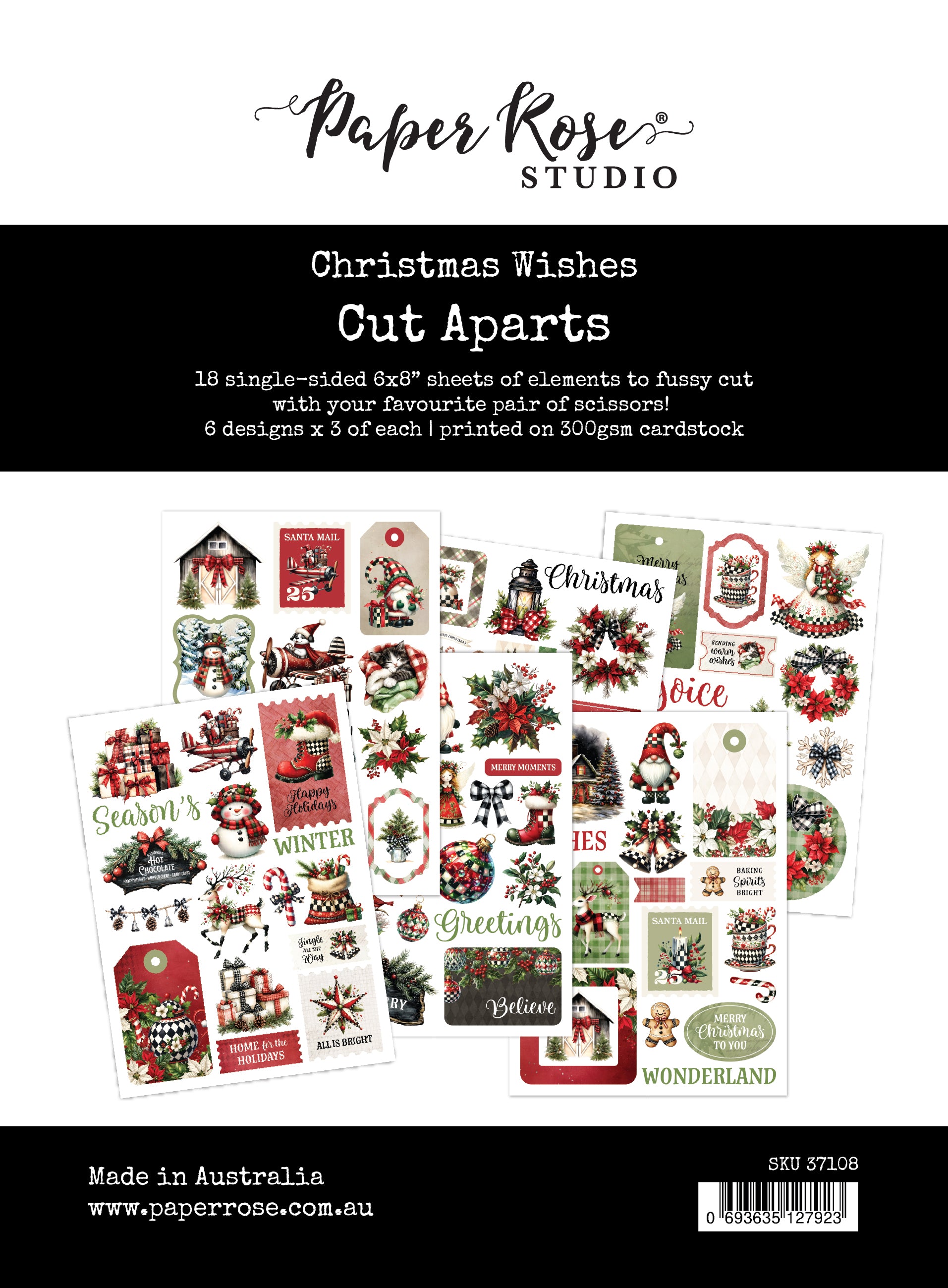 Christmas Wishes 6 x 8" Cut Aparts 37108