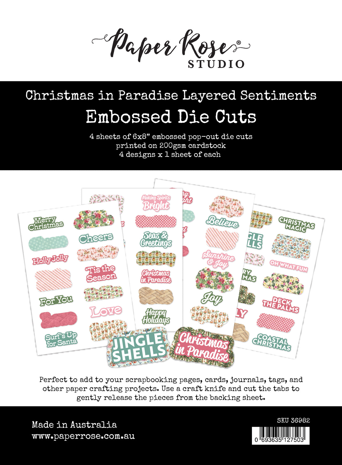 Christmas in Paradise 6 x 8" Layered Sentiments 36982