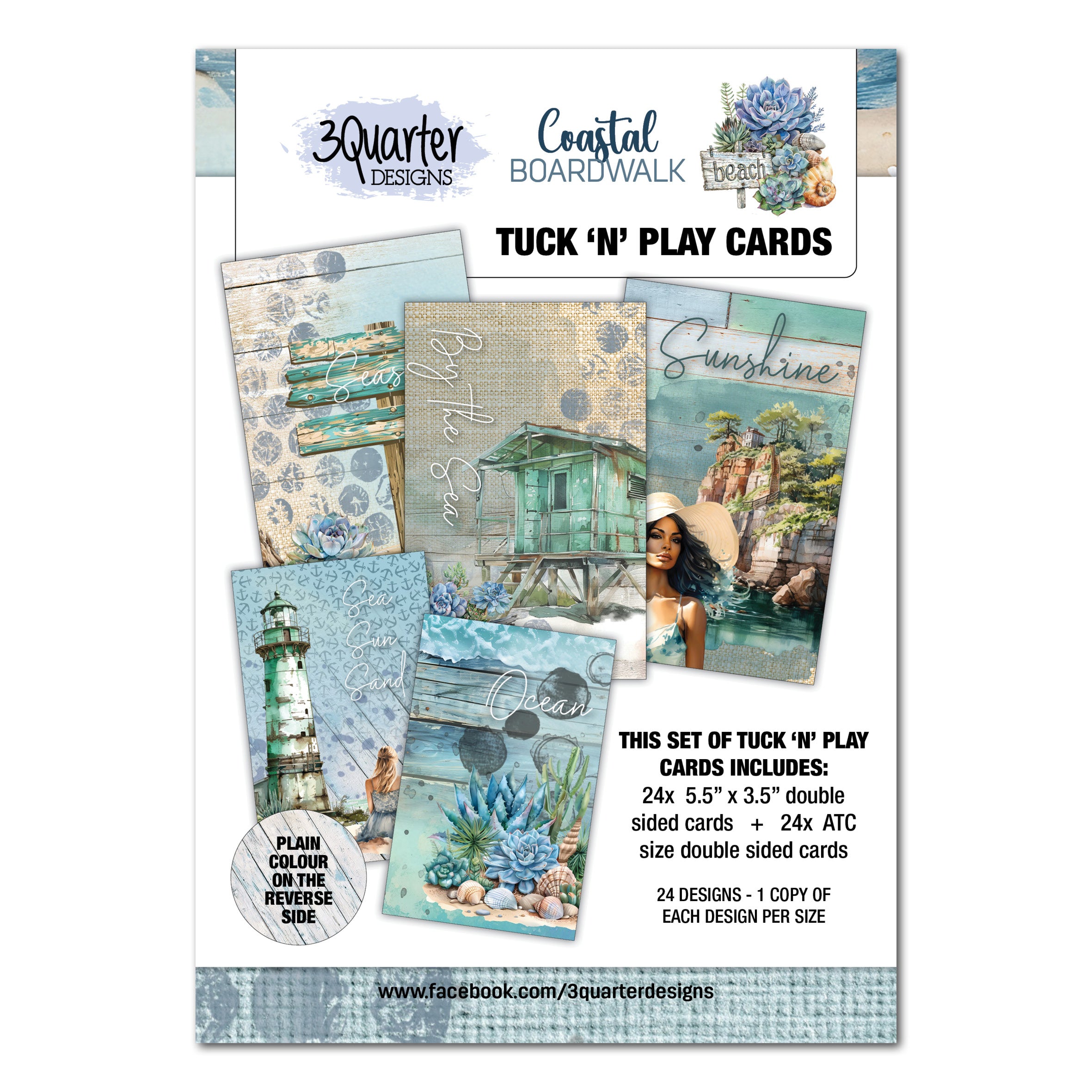 3Quarter Designs Coastal Boardwalk - Tuck N Play Cards