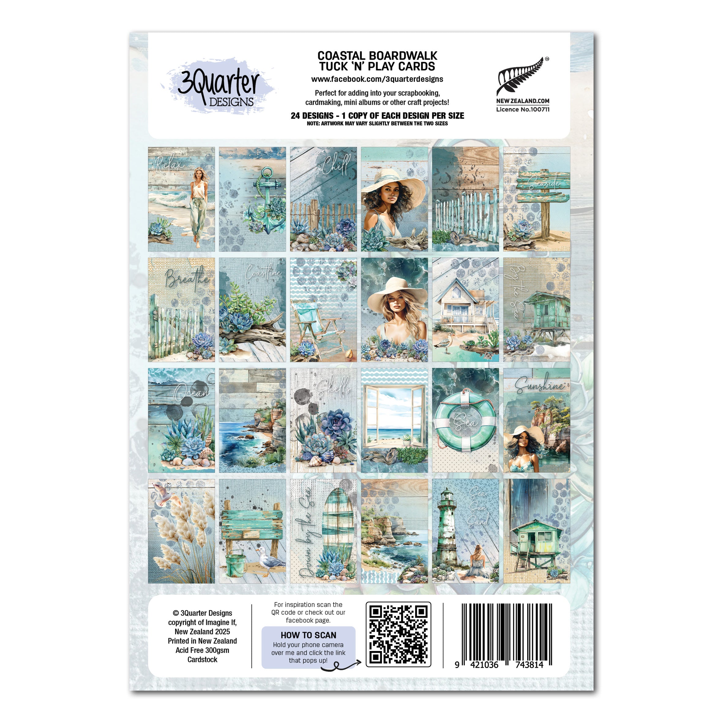 3Quarter Designs Coastal Boardwalk - Tuck N Play Cards