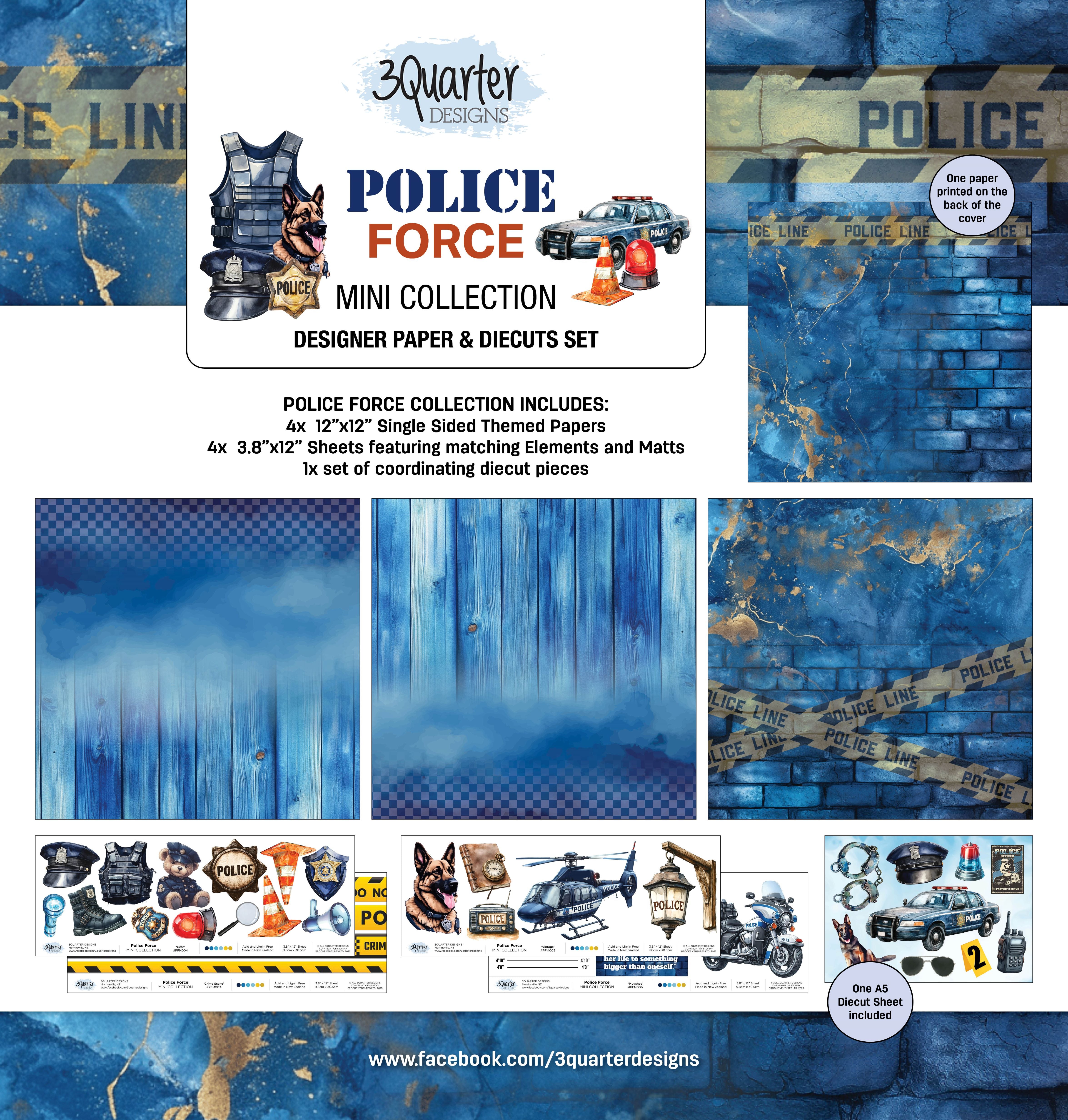 3 Quarter Designs Police Force Mini 12x12 Collection
