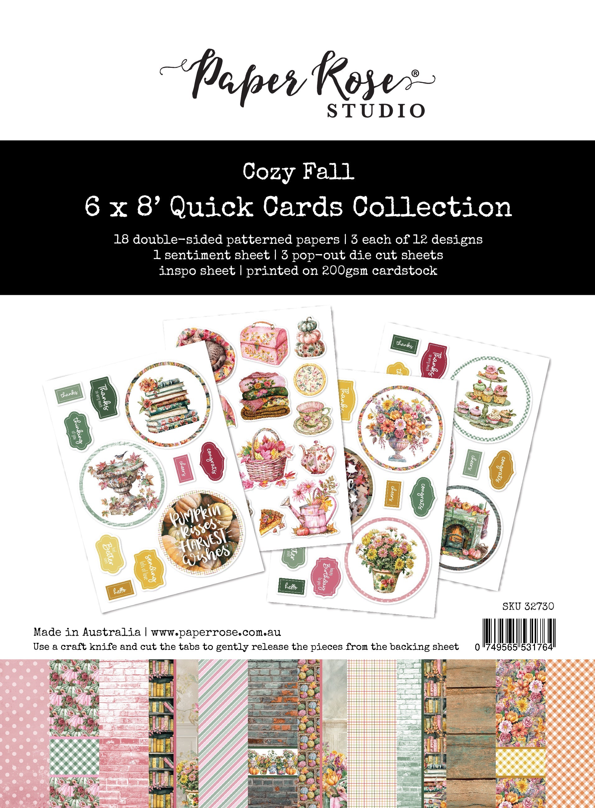 Cozy Fall 6x8" Quick Cards Collection 32730