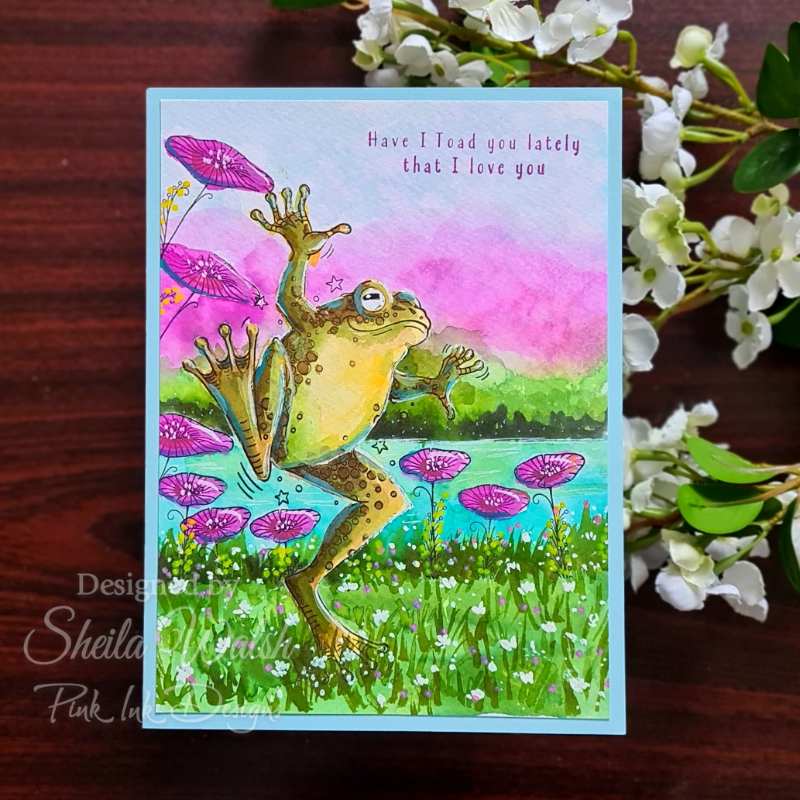 Pink Ink Designs King Of The Toad 6 in x 8 in Clear Stamp Set